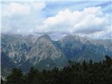 Pogled na Kamniško sedlo z vrha Mokrice.