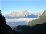 Skupinica monte Agner na drugi strani Val di Zoldo
