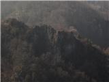 Dolina Gračnice, Krničja peč in Vranje peči Del grebena Vranjih peči. Vidljivost je bila slaba.