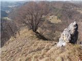 Dolina Gračnice, Krničja peč in Vranje peči Pogled naprej.