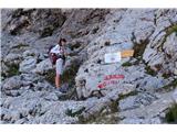 Monte Cernera - 2665 m Druga skalna stopnja in presenečenje … Sentiero inagibile