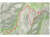 Vallon Bianco - 2684 m GPS sled prehojene poti. Naneslo je 25 km in 1800 višincv