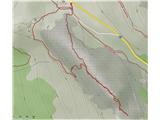 Sasso di Stria ( Sas de Stria / Hexenstein ) - 2477 m GPS sled prehojene poti. Naneslo je 3 km in 400 višincev