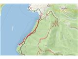 Ferata Sasso (poleg vasi Baitoni, Lago d'Idro) GPS sled prehojene poti. Nabralo se je 5 km in 350 višincev