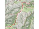 Col Becchei Dessora - 2794 m GPS sled prehojene poti. Naneslo je 20 km in 1200 višincev