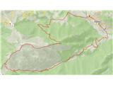 Dosso Alto - 2065 m (blizu jezera Lago d'Idro) GPS sled prehojene poti. Naneslo je 18 km in 1600 višincev