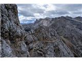 Vallon Bianco - 2684 m Pogled nazaj na neverjetno lep dostop na goro