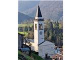 Cerkev na izhodišču v vasi Stolbica /Stolvizza-