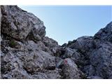Monte Cernera - 2665 m Za zdaj vse v redu, niti ni posebej zahteven prehod čez skale