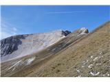 Muntejela de Sennes - 2787 m Najin cilj se prvič pokaže v vsej svoji veličini.