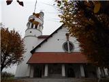 Bukovniško jezero - Plečnik's church (Bogojina)