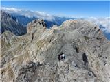 (Gr.) Galitzenspitze(n) (2710 m): pogled nazaj ob prijateljičinem prihodu na vrh