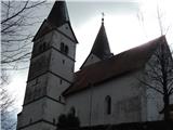 Prvi cilj  je bil v vasi Šmihel pri cerkvici Sv. Mihaela .