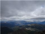 Monte Rognosa del Sestriere 3280m Sestriere je daleč spodaj