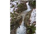 Potok in slapovi - pomrznjena pot!!!