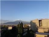 Še zadnji pogled na Ararat iz hotelske sobe, naslednje dni je bilo vreme gor precej slabše