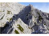 Kamniški Dedec - Staničev vrh (grebensko prečenje) Pogled na nadaljevanje grebena Zeleniških Špic