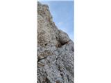 Razor (2601 m) - Severozahodni greben Razčlemba se potem izteče v nekakšen kamin (III), usmjeren rahlo v levo.