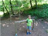 Polhov doživljajski park so tudi gozdne igre, npr. storžje pikado