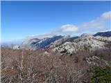 pogled proti grebenu Šćirovac - Sv. Ilija
