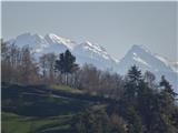 Dolinska gora  751 m približane Kamniške Alpe
