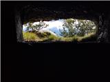 Pogled skozi lino v bunkerju 