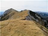 Orožnova  koča-Lisec-Četrt-Konjski vrh-Poljanski vrh-planina za Robom lepa pot