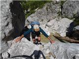 Remšendol - Moriška krnica (Alpe Moritsch) takole pa proti slapu ob povratku
