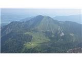 Genau neun hat es geschlagen. Ovčji vrh 2024m mit Mačenska planina und Celovška koča.