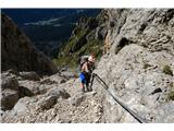 Cima d'Auta Orientale - 2645 m Jeklenice so skoraj povsod, le nekaj položnih delov je brez
