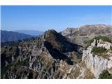 Pogled naprej v smeri vrha Soglio Rosso. Pot vodi direktno po grebenu