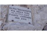 tabella lungo il sentiero