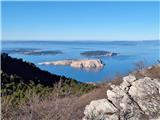 pogled na Goli otok, Rab in Grgur