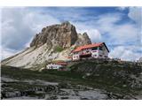 Krasna lega, ki privablja množice. V ozadju Sasso di Sesto, predvrh bolj privlačnega Torre di Toblin