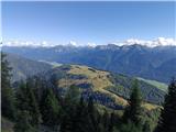 spodaj planina kamor se da z avtom, je odprta cesta