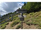 Monte Serla-2378 m, Monte Lungo-2282 m  Vrneva se nekaj nazaj, nato slediva pot 33