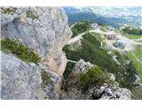 Dolomiti d'Ampezzo - ferata Astaldi Hmm, tole pa je vedno bolj strmo, a največja strmina šele pride :)