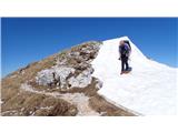 almost below the summit. 