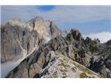 Monte Aiarnola - 2456 m Pogled nazaj na divji svet vse sorte Crod