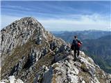 Lugauer (2217m) Na vršnem grebenu.  