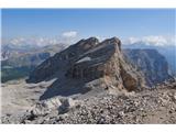 Krasna gora Piz Forcia Rossa. Lani sva tam hodila po Friedensweg, oziroma Via della Pace