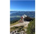 Ellmauer Halt (2342m) Mimo Gruttenhütte. 