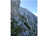 Exposed grassy traverses...