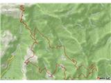 Cima Tombea - 1946 m ( nad zaselkom Rest, Garda z okolico ) GPS sled prehojene poti. Naneslo je 23 km in 1400 višincev