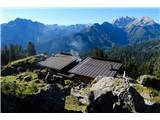 Cima d'Auta Orientale - 2645 m Baita dei Cacciatori z vonjem po sveže zakurjenem lesu