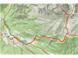 GPS trag. Prešli smo 11 km i 1100 visinskih metara