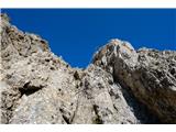 Cima d'Auta Orientale - 2645 m Tudi nadaljevanje se hitro požene navzgor