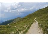 V ozadju se že vidi zaključni vrh celotne poti … Monte Elmo