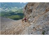 Ferata Monte Cavallo je bolj zahtevna, kot je prvi občutek