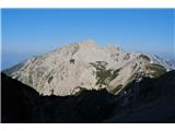 Pogled na melišča, po katerih bova sestopala s Stola